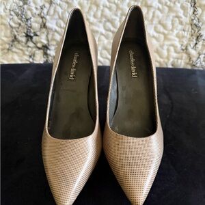 Charles David Beige Textured Heels